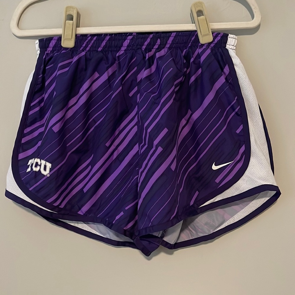 Nike TCU Shorts Purple and White